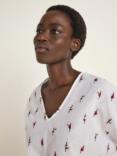 Blusenshirt mit kleiner Stickerei Lanius