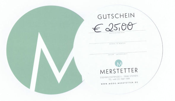 Gutschein € 25,00